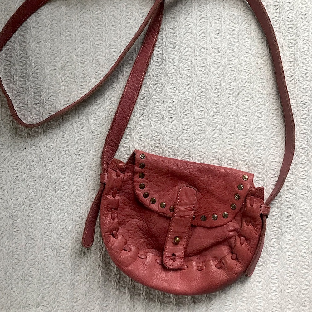 Free People Handmade Leather Crossbody Purse